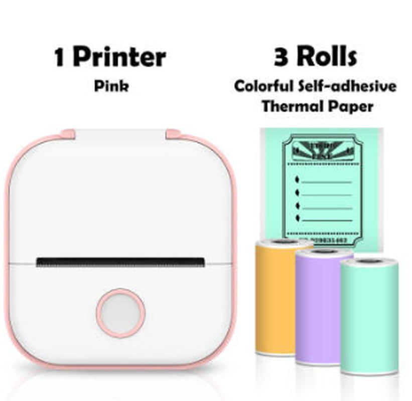 Portable Mini Thermal Label Printer Home Photo Printer Student Wrong Question Printer Bluetooth-Compatible Mini Label Printer Price Tag
