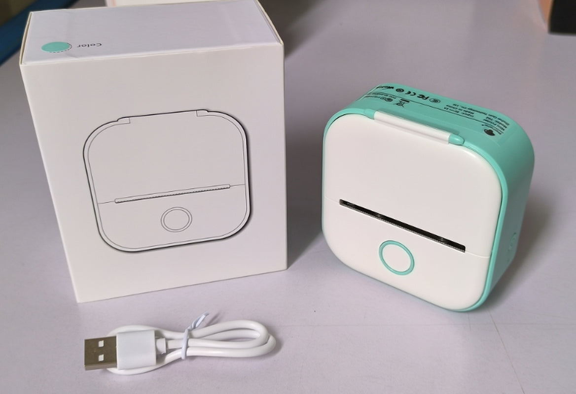 Portable Mini Thermal Label Printer Home Photo Printer Student Wrong Question Printer Bluetooth-Compatible Mini Label Printer Price Tag