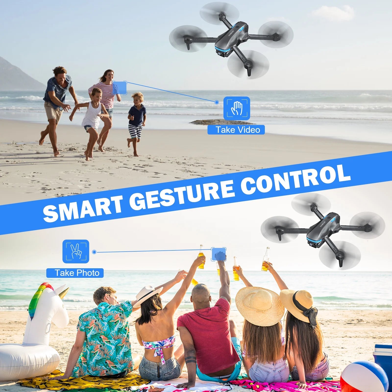 Drone with Camera for Adults, 1080P FPV Drone with Brushless Motor, Optical Flow Positioning