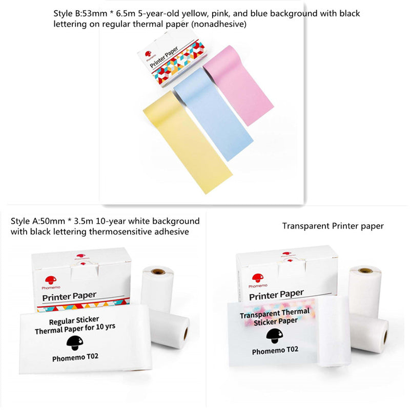 Portable Mini Thermal Label Printer Home Photo Printer Student Wrong Question Printer Bluetooth-Compatible Mini Label Printer Price Tag