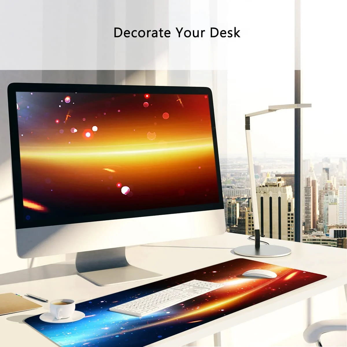 Purple Marble Mouse Pad XXL Large Mouse Pad for Desk 35X15.7X0.12 Inch Desk Mat Gaming Mouse Pad (Purple)